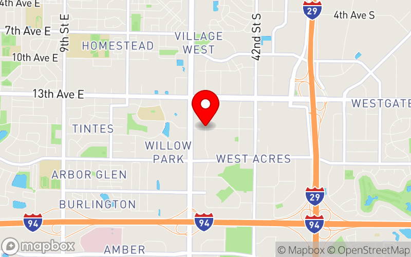 Map for NDPA 2025 Spring Conference at 4400 15th Avenue S., Fargo, ND