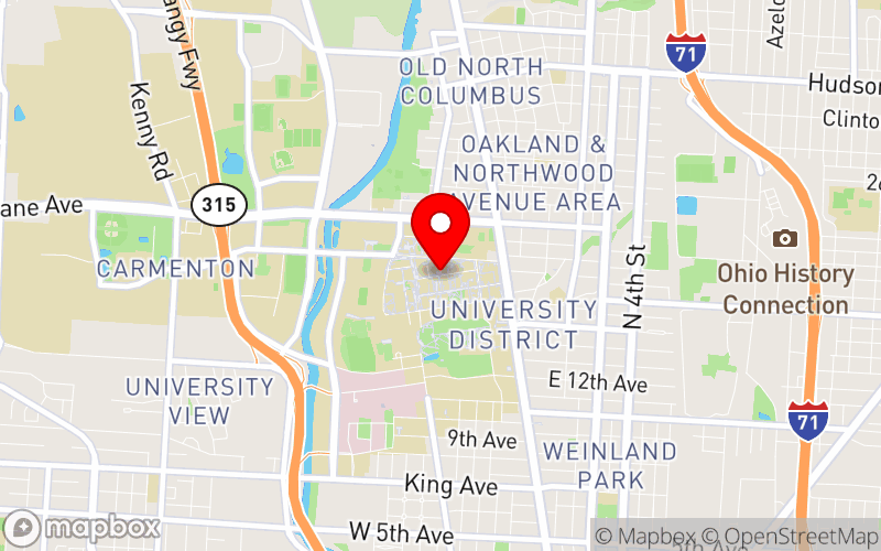 Map for Evidence-Based School Counseling Conference at The Ohio Union, 1739 N High St, Columbus, OH 43210