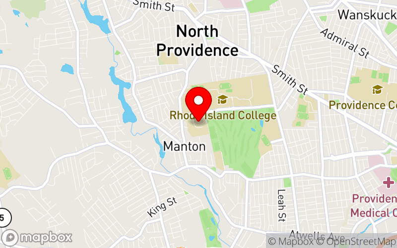 Map for 2025 Rhode Island Trans Health Conference at 600 Mount Pleasant Avenue, Providence, RI 02908, United States