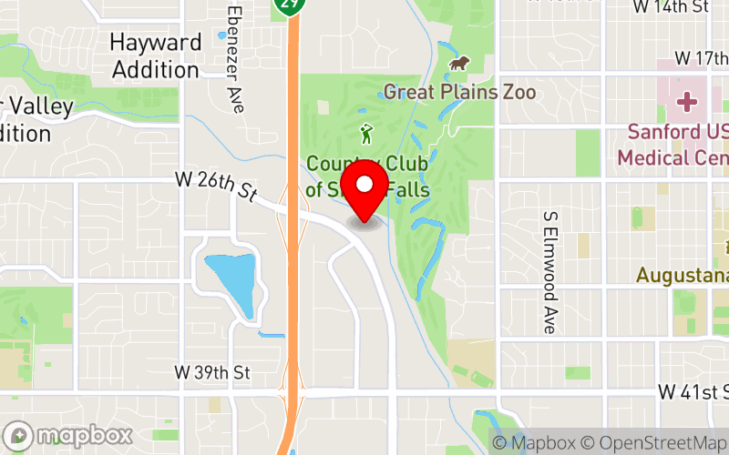 Map for SD Psychological Association Annual Conference at 2320 S. Louise Ave., Sioux Falls, SD