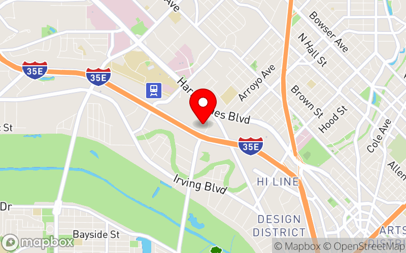 Map for 2025 Perinatal Mental Health Conference at 2222 North Stemmons Freeway, Dallas, Texas 75207