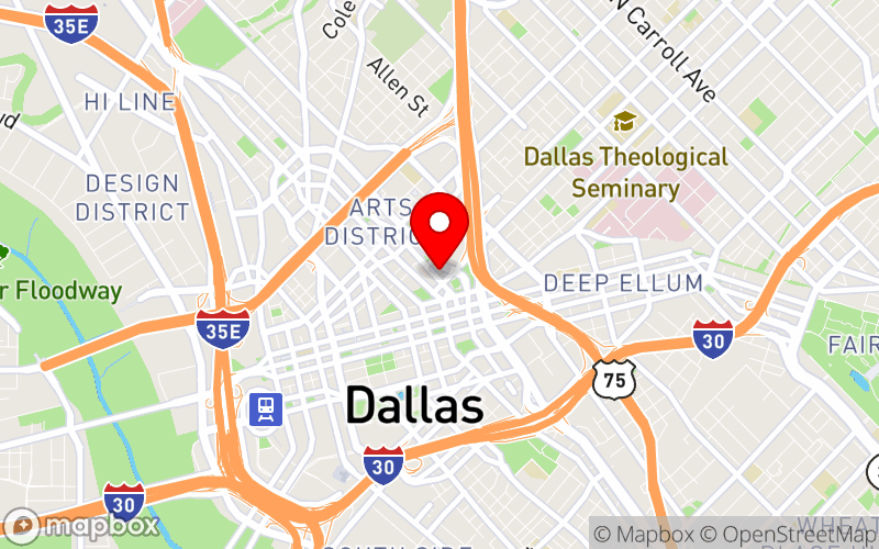 Map for Annual Texas Council Conference at 400 Olive St, Dallas, TX 75201