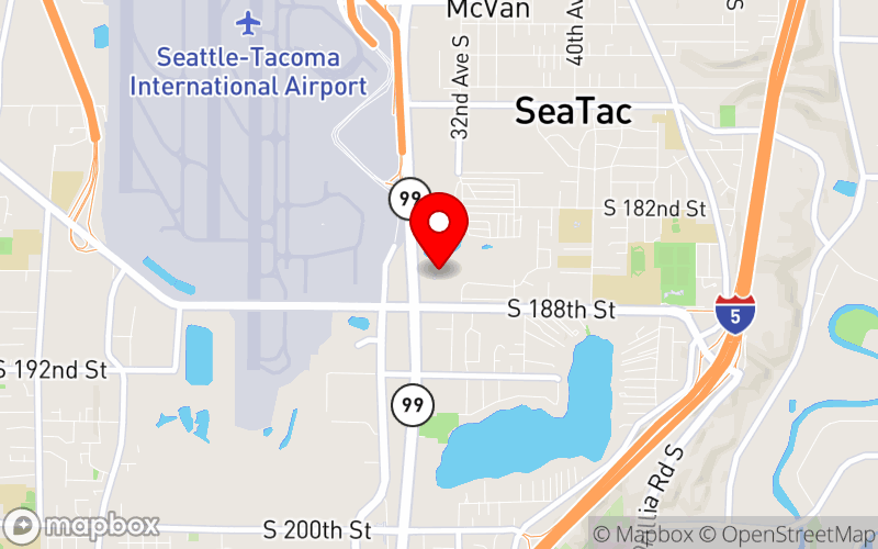 Map for Integrated Care Across the Lifespan: Serving the Behavioral Health Needs of All Ages at 18740 International Blvd, Seattle, WA 98188