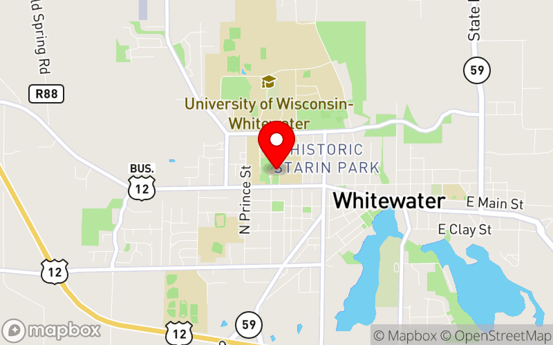 Map for 2025 Wisconsin PATH/SOAR Conference at 800 W. Main Street, Whitewater, WI 53190 Map for 2025 Wisconsin PATH/SOAR Conference at 800 W. Main Street, Whitewater, WI 53190