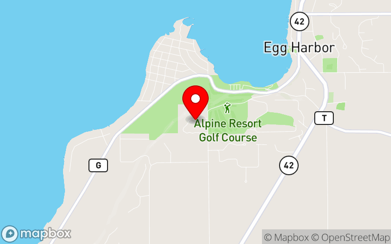 Map for The 38th Door County Summer Institute at 4929 Landmark Dr, Egg Harbor, WI 54209