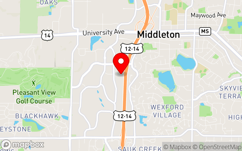 Map for NAMI Wisconsin 2025 Annual Conference at 1313 John Q Hammons Dr., Middleton, WI 53562, United States