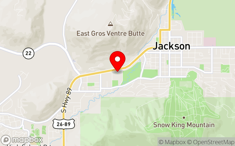 Map for 2025 Youth Mental Health Summit at 750 W Broadway, Jackson, Wyoming 83001