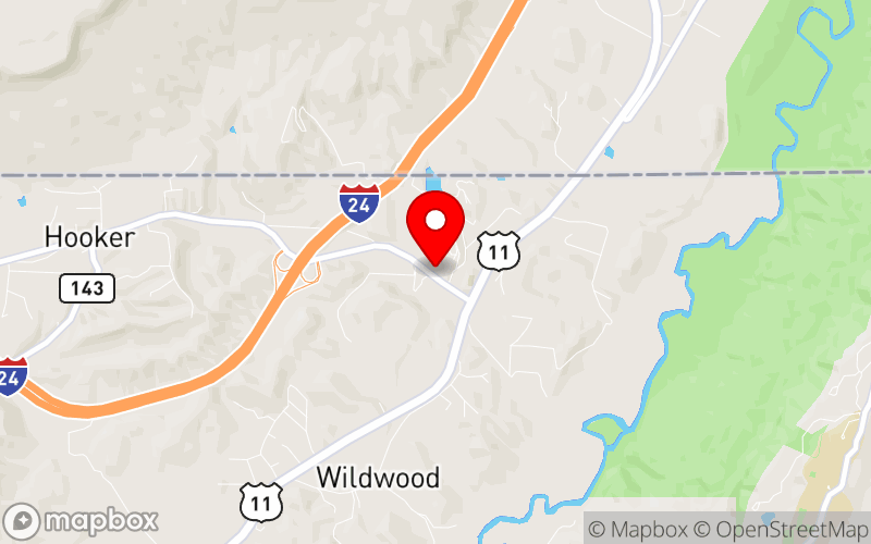 Map for Wildwood's Annual Health Conference at 216 GA-299, Wildwood, GA 30757